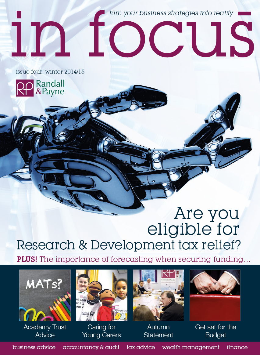 Could you be eligible for R&D tax relief? Find out more in this issue, and learn the importance of forecasting.