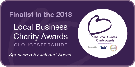 Randall & Payne Accountants in Cheltenham finalists badge for Local Business Charity Awards 2018 Glouceestershire