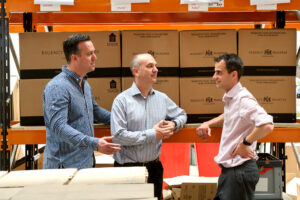 Neil and Dan Perkin of Regency Hampers with Rob Case of Randall & Payne