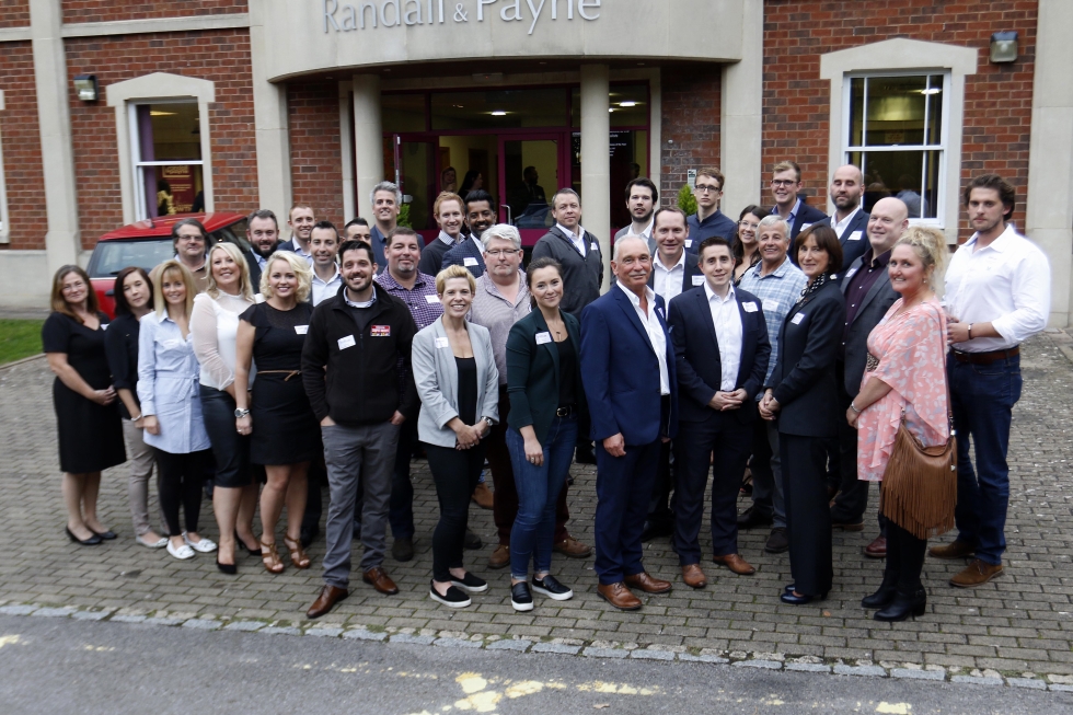 Photo of finalist for Gloucestershire Business Awards 2018 outside Randall & Payne offices