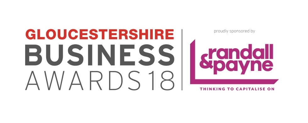 Gloucestershire Business Awards 2018 logo with Randall & Payne as headline sponsor