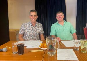 Rob Case of Randall & Payne with Dave Harries as quiz master