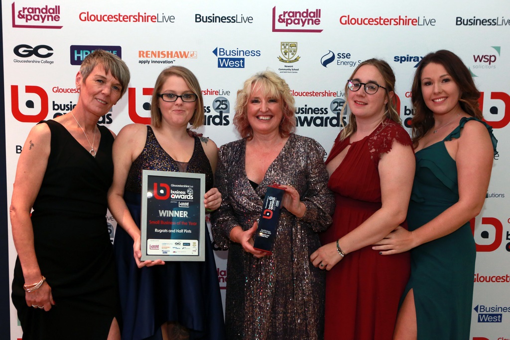 Rugrats and Half Pints team having won Gloucestershire Live Small Business of the Year 2023 | Randall & Payne