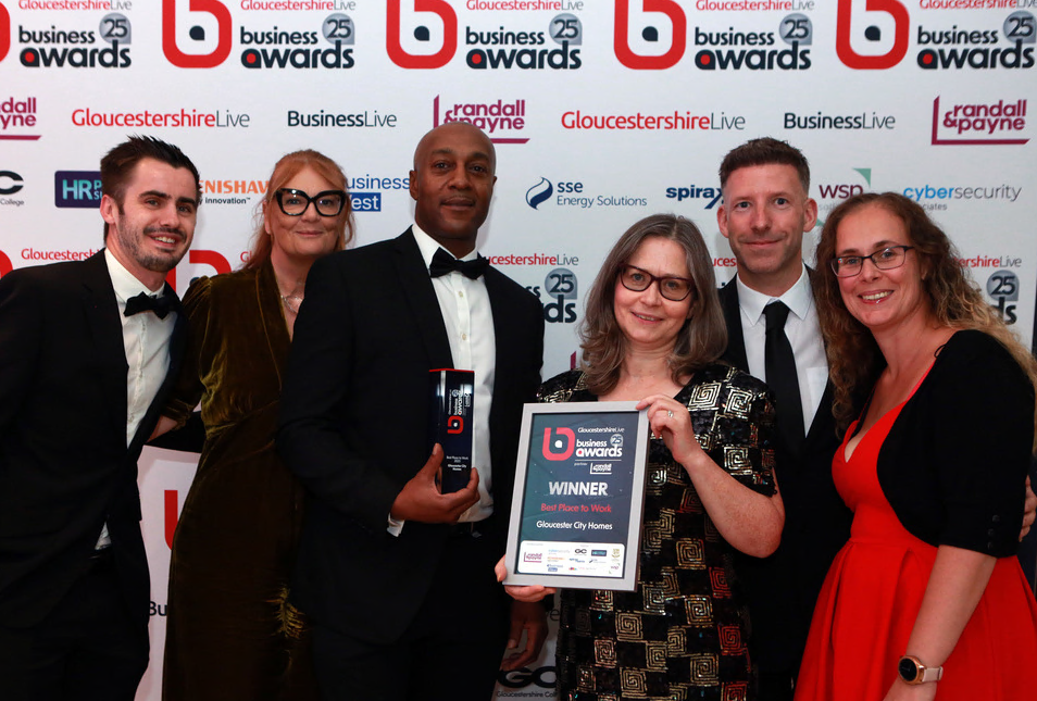 Gloucester City Homes team winners of Best Place to Work | Gloucestershire Live Business Awards 2023 sponsored by Randall & Payne