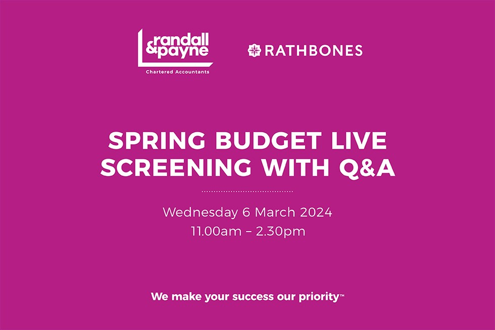 Spring Budget Live Screening With Q&A 2024 | Randall & Payne and Rathbones