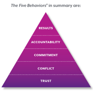 Summary of the Five Behaviors diagram