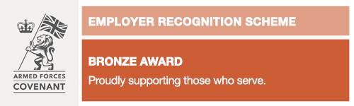Armed Forces Covenant | Employer Recognition Scheme Bronze Award Banner
