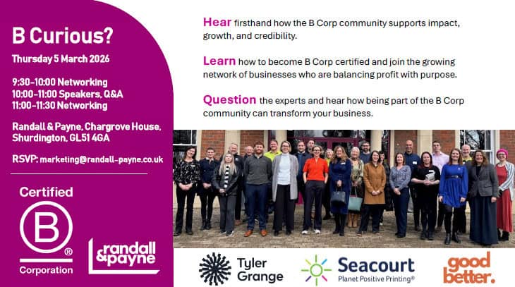 B Curious event 5 March | Randall & Payne B Corp Accountant Cheltenham